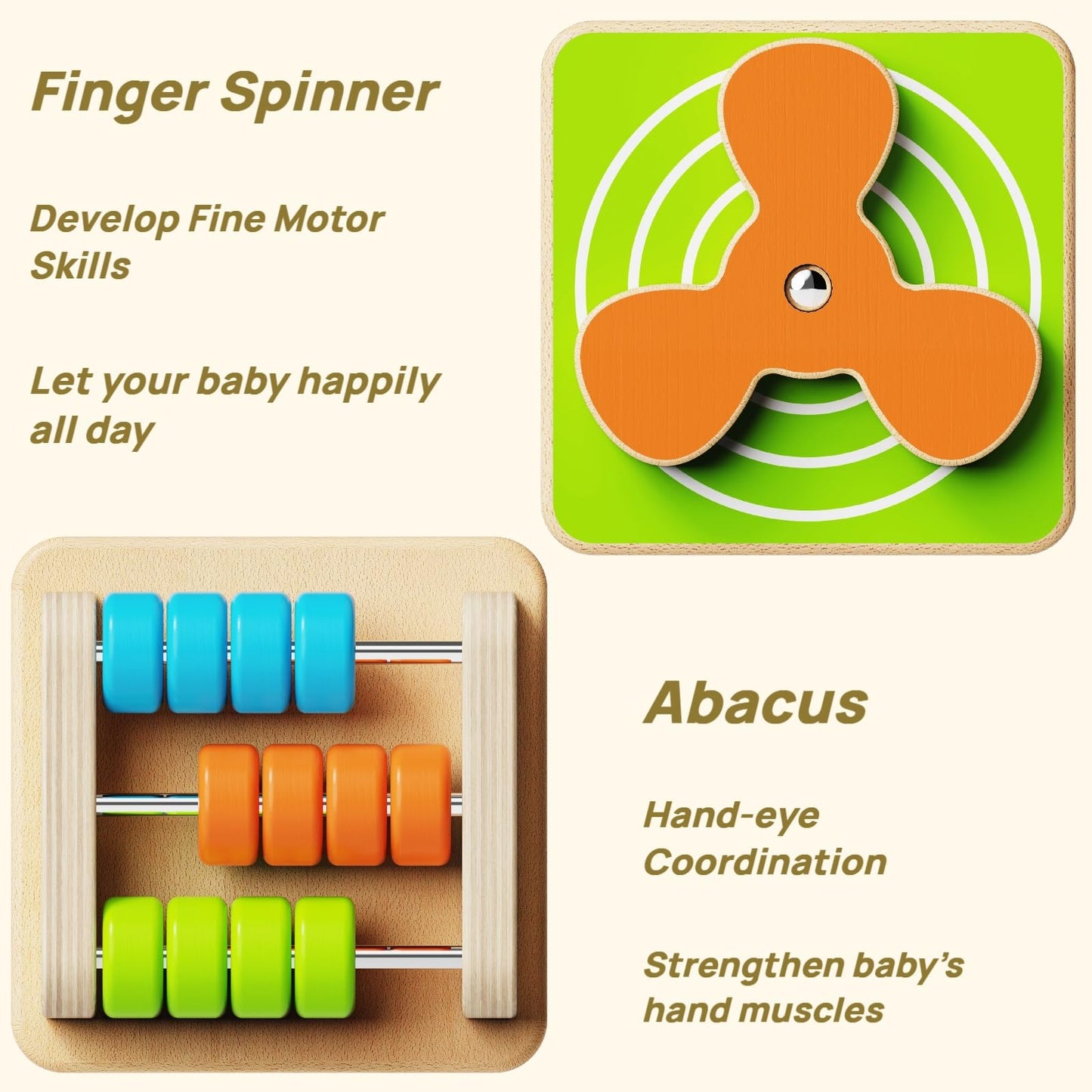 Itainq Busy Board for 1 Year Old, Montessori Toys for Toddler 1-3, Boys Girls Birthday Gifts