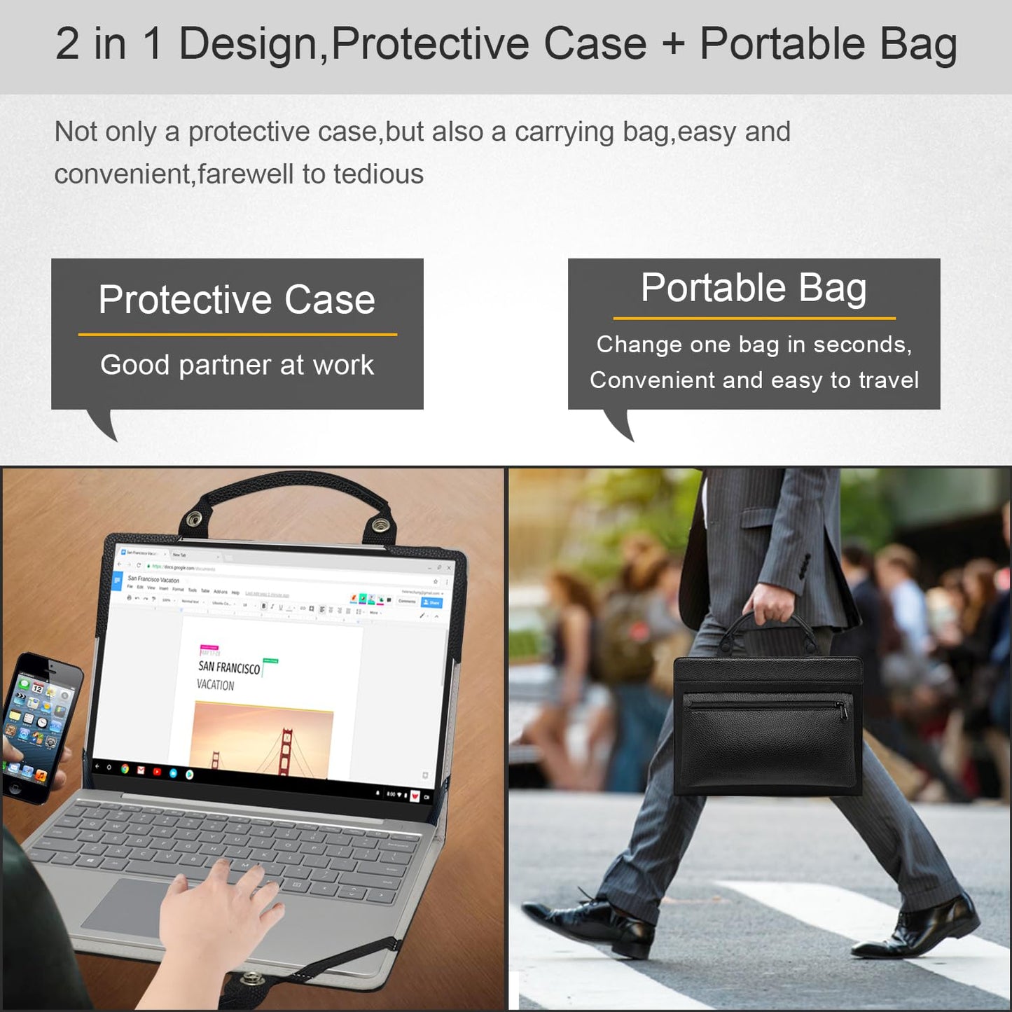 Laptop Case Cover Sleeve for Lenovo ThinkPad E14 Gen 5/ThinkPad E14 Gen 6 with Portable Bag with Bag Handle,Blue