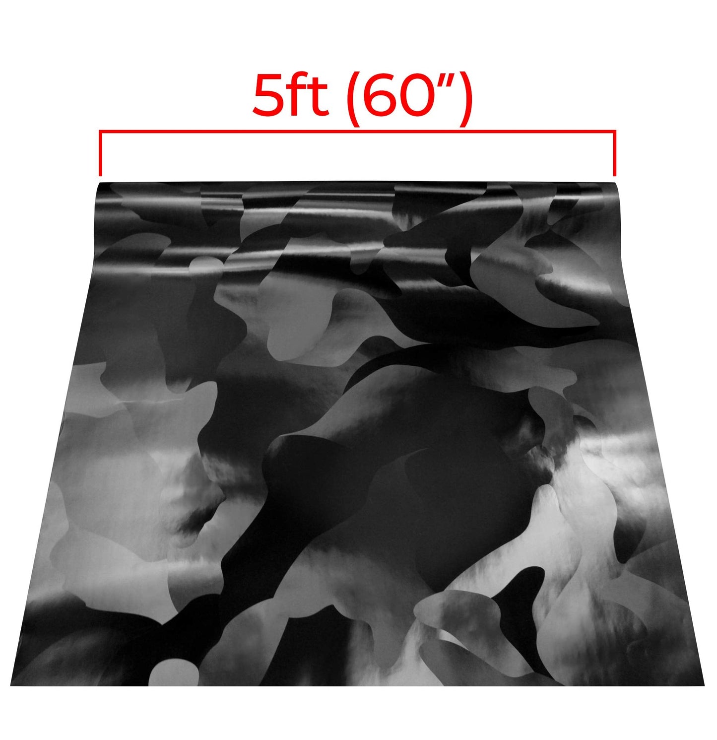VViViD+ 2020 Edition Black Stealth Large Sized Pattern Camouflage Vinyl Car Wrap Roll (100ft x 5ft) Self Adhesive Film Air Release Technology, Scratch Resistance, Protective Liner, Bubble-Free