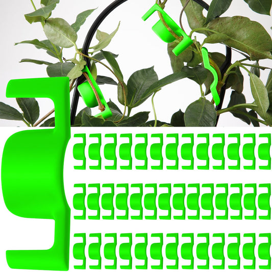 Feekoon 40 Pack Universal LST Plant Training Clips Reusable Low Stress Branch Benders for Enhanced Light Exposure & Airflow – Ideal for Indoor Gardening Cultivation to Bend or Interlock Stems(Green)