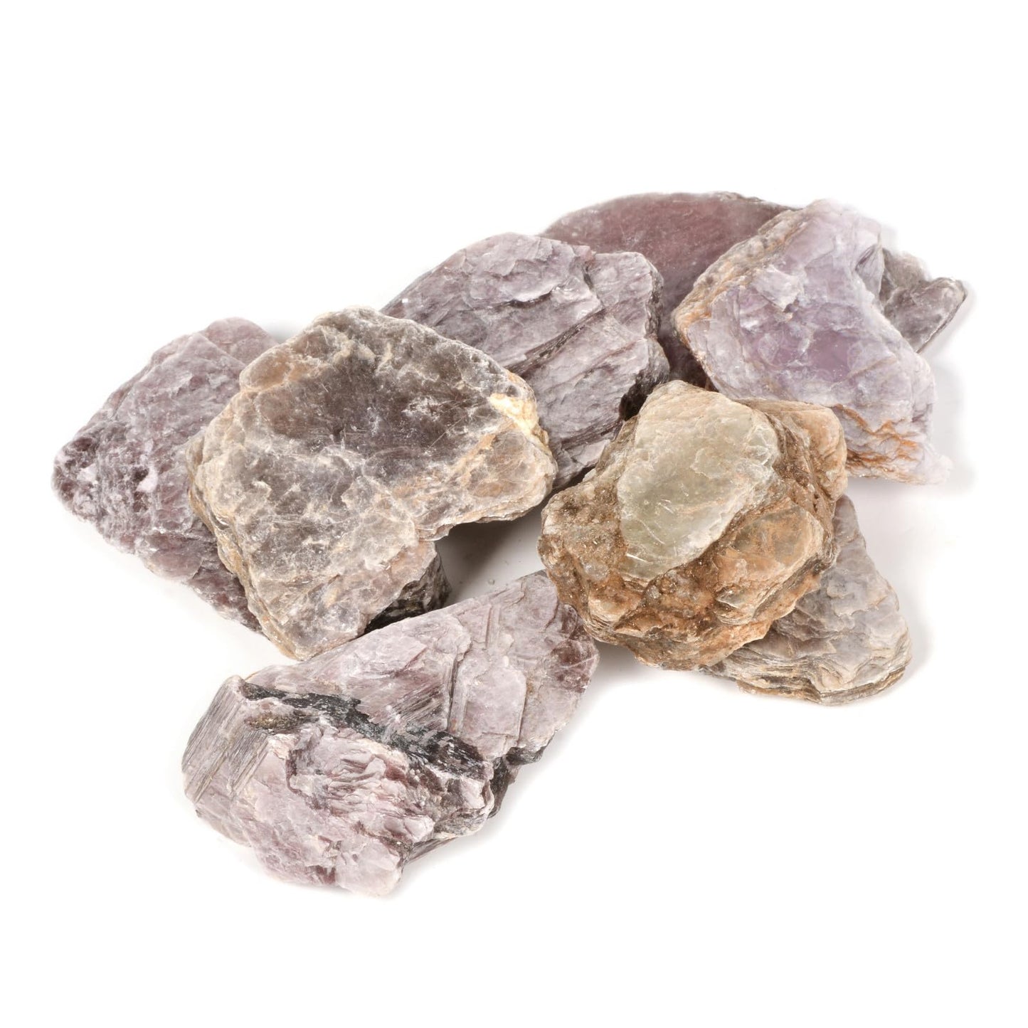 Justinstones 1/2LB Large Raw Purple Mica Fan Natural Crystal Healing Stones Rock Collection