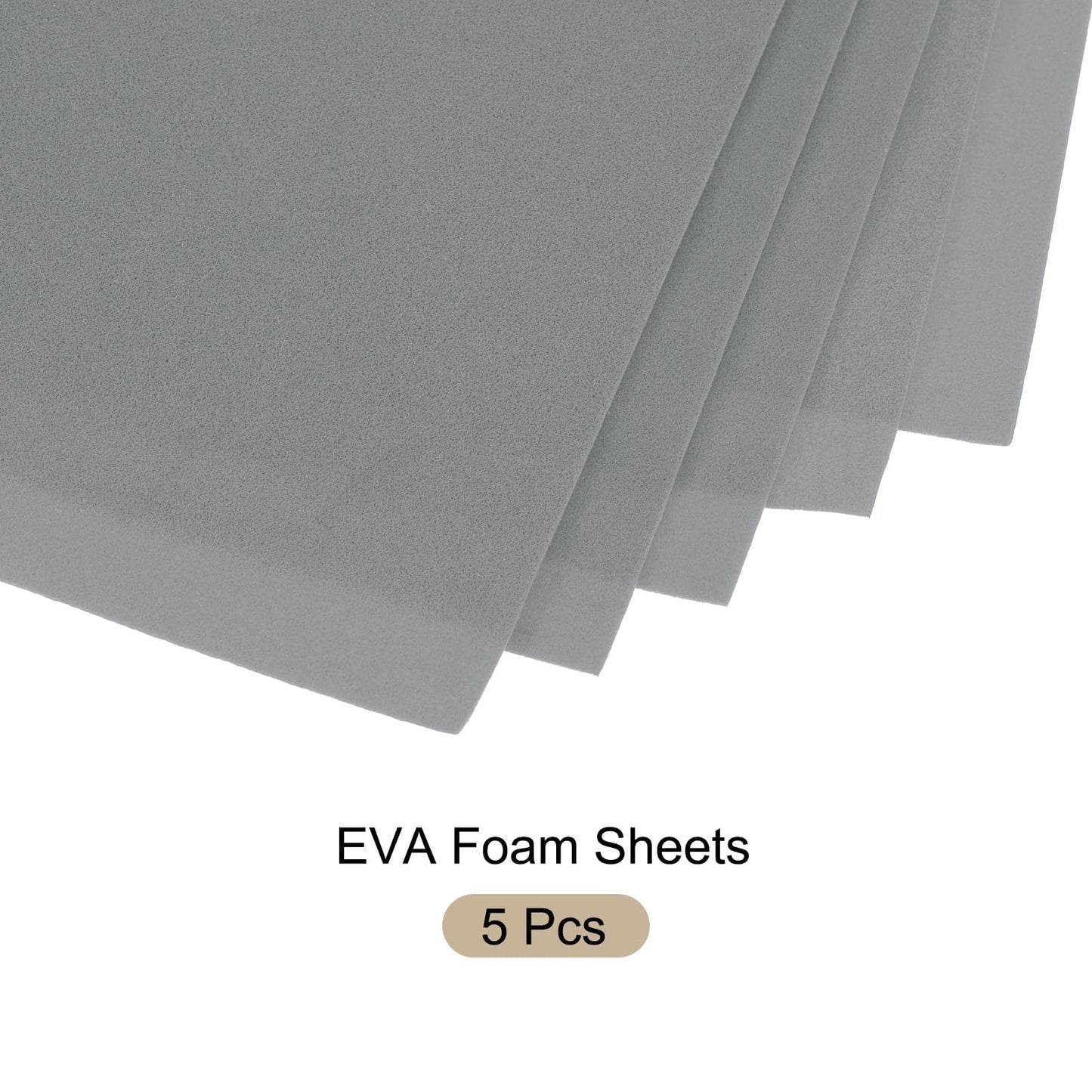 Rebower 5Pcs Foam Sheets Crafts Foam Arts Paper 20 x 20 x 1/32 Inch [for Crafts Project, Scrapbooking, DIY, Party Handicraft, Costumes]-50cm x 50cm x 1mm / Gray