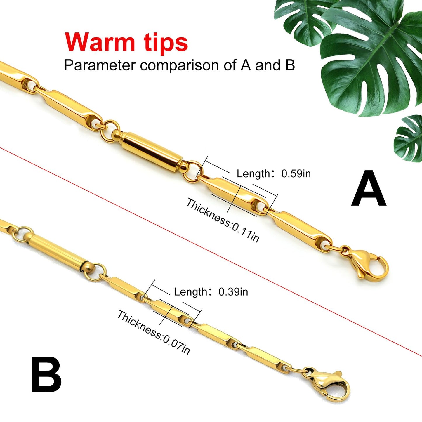 JEROOT Titanium Steel Magnetic Necklace for Women Men Unisex, 6 Ultra Strength Column Magnetic Necklace for Neck Shoulder and Back, Necklace with Jewelry Gift Box (A-Gold)