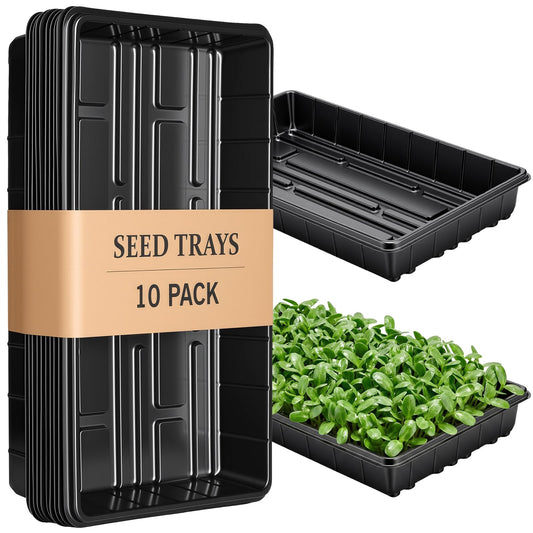EXTYQWC 10 Plant Growing Trays,Plant Tray, Seed Tray, Seedling Tray, Propagation Tray, Plant Trays for Seedlings, Planting Trays, Seedling Starter Tray(No Drain Holes)