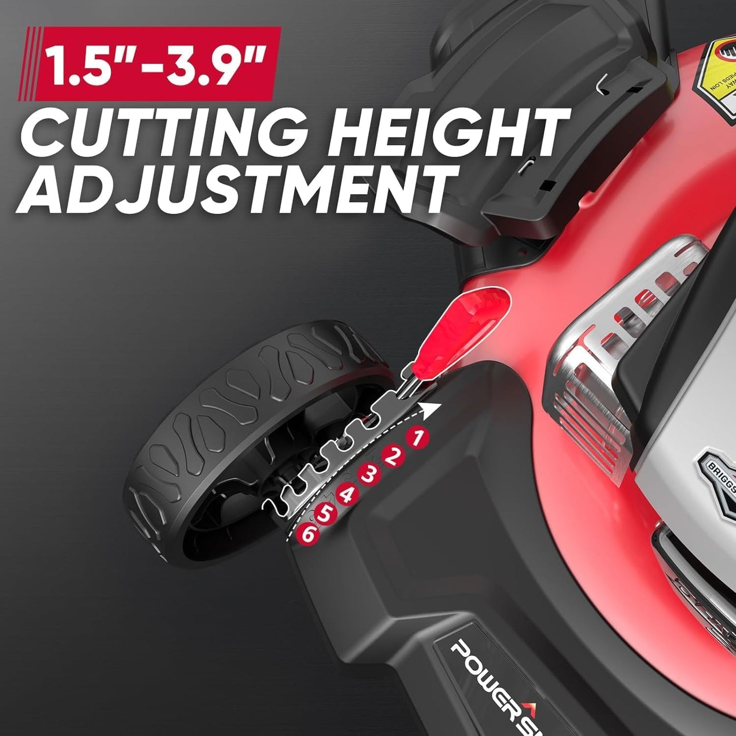 PowerSmart 21" Push Lawn Mower with B&S 125cc Engine - Lightweight & Easy Assembly