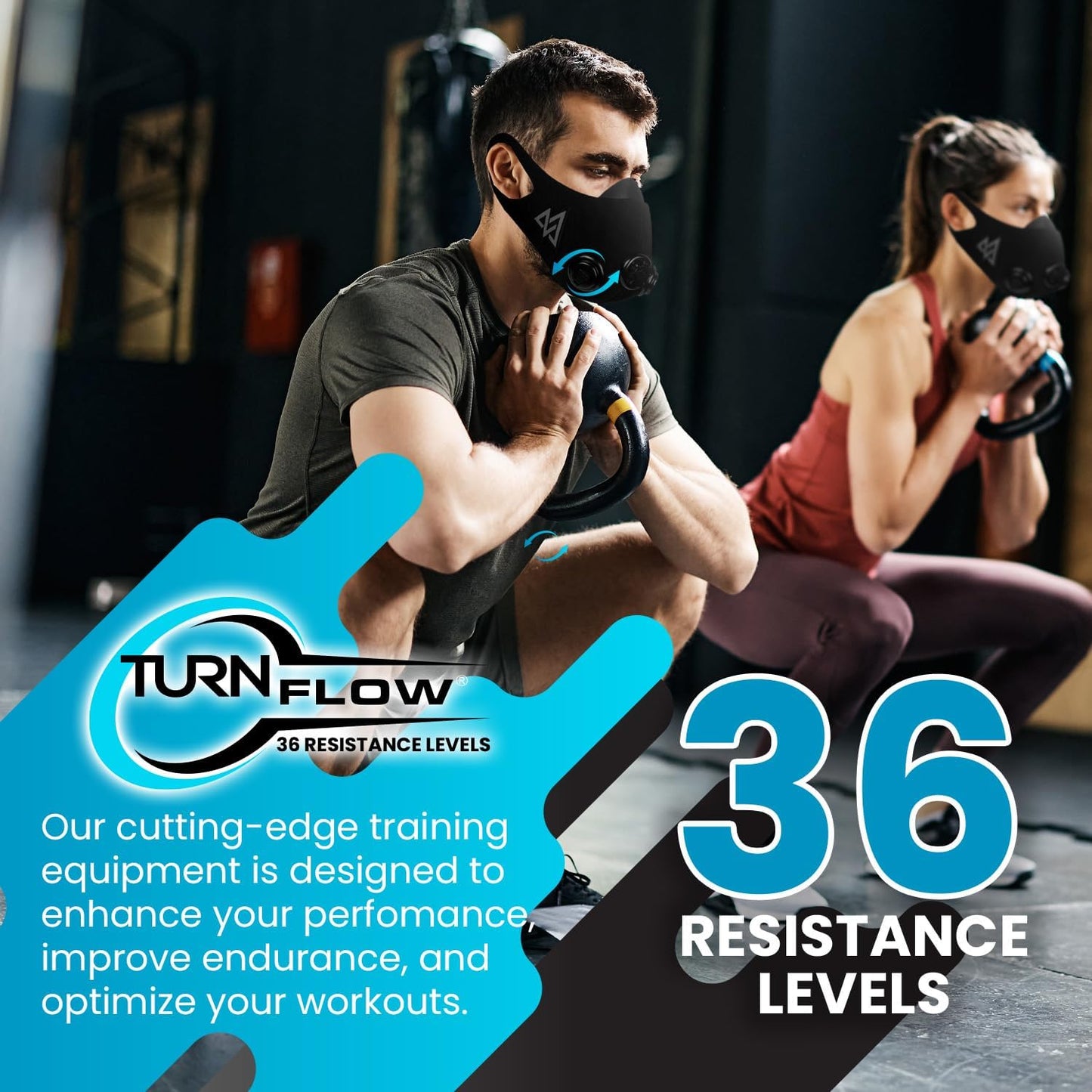 TRAININGMASK - Elevation Training Mask 2.0 - Resistance Training Mask®, High Altitude Mask, Workout Mask (Black, Medium)