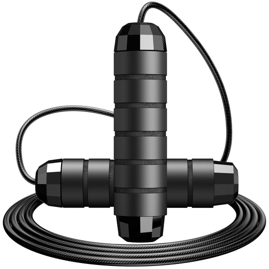 Jump Rope – Tangle-Free High-Speed Skipping Rope with Ball Bearings for Men, Women & Kids, Adjustable Steel Wire Rope with Ergonomic Foam Handles, Exercise Equipment for Home Gym, Fitness & Slim Body