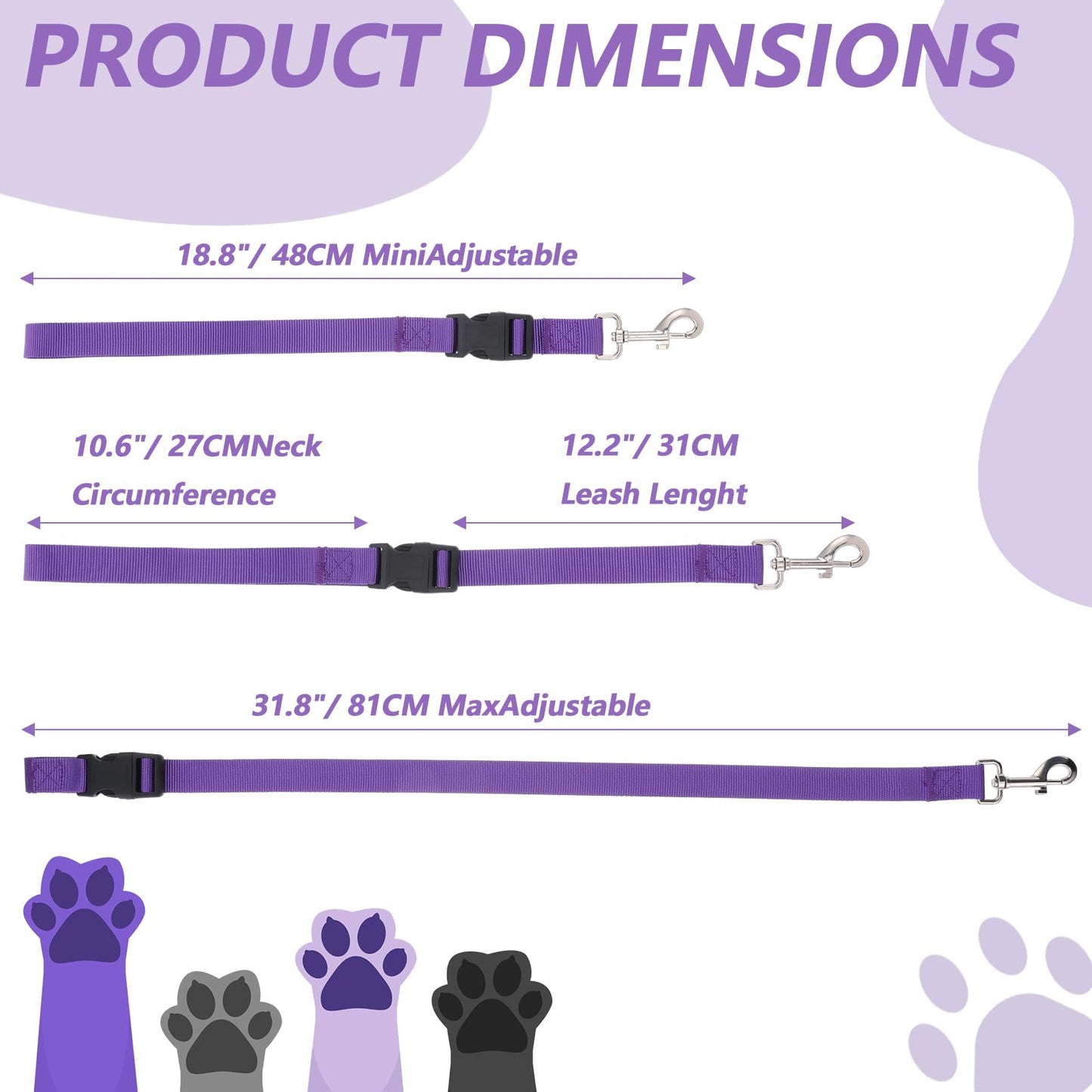 Heclia Pet Dog Grooming Loops Nylon Restraint Noose Adjustable Fixed Dog Cat Safety Rope for Pet Grooming Table at Home Dogs Hanging Harness for Nail Trimming Slip Leads 80 cm Safety Tether Bel 2pcs