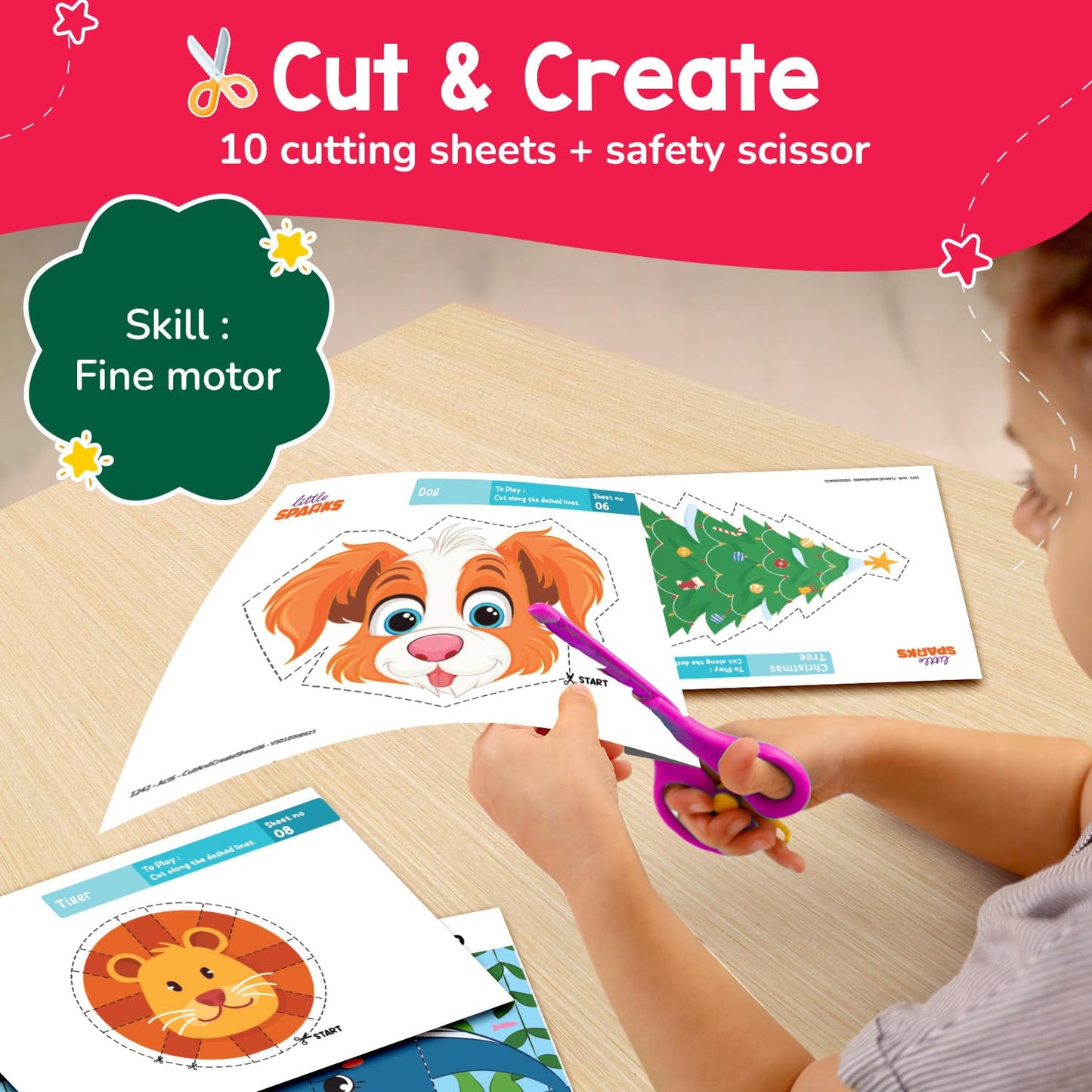 Smartivity Montessori Based Busy Box for 3,4,5 Years Old Boys and Girls I 7in1 Preschool Learning Activity Kit for Toddlers 3-6 I for Kids I Educational Toy I Vocabulary, Fine Motor&Scissor Skills