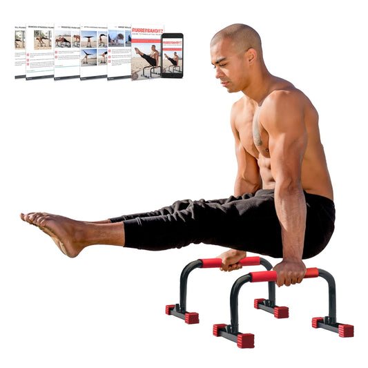 Rubberbanditz Parallettes Calisthenics Handles – Push Up Bars & Dip Bar Stand – Parallel Bars Dip Station for Strength Training – Pushup Handles Parallettes Bars for Home Gym Workouts