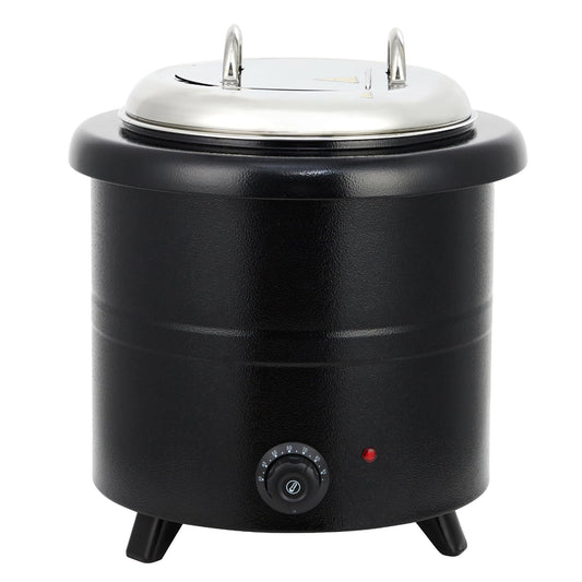 Garvee 13.7QT Commercial Soup Kettle, Automatic Soup Warmer with Anti-Scald Handle and Stainless Steel Removable Insert Pot for Large Banquet & Buffet, Built-in Hinged Lid