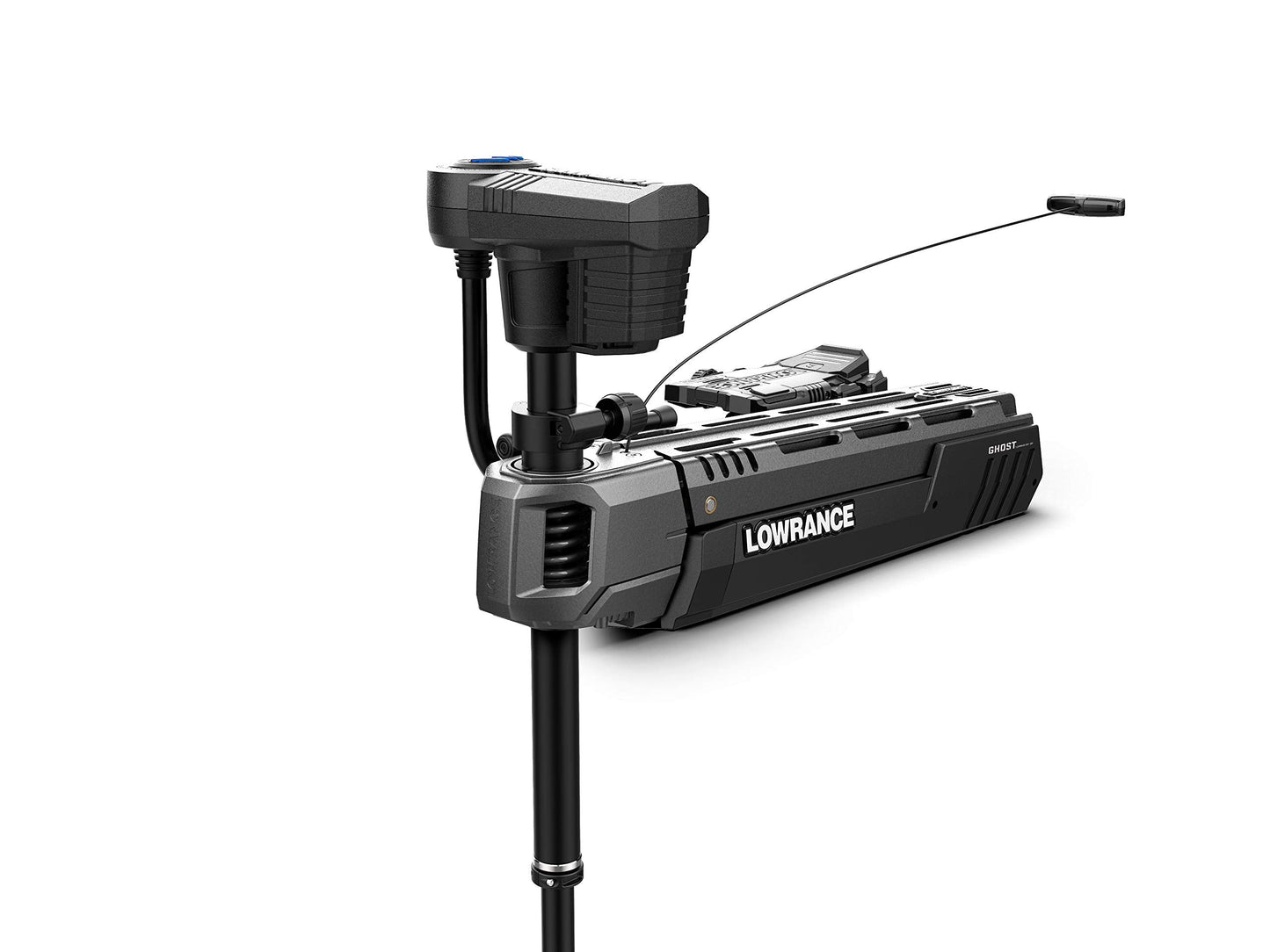 Lowrance Ghost Freshwater Trolling Motor, 47-inch Shaft, Bow Mount, 97/120 lbs Thrust with Configurable Foot Pedal, HDI Sonar, 000-14937-001