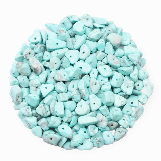 500 pcs Natural Chip Stone Beads Multicolor 5 mm to 8 mm Irregular Gemstone Healing Crystal Loose Rocks Bead Hole Drilled DIY for Bracelet Necklace Earrings Jewelry Making Craft