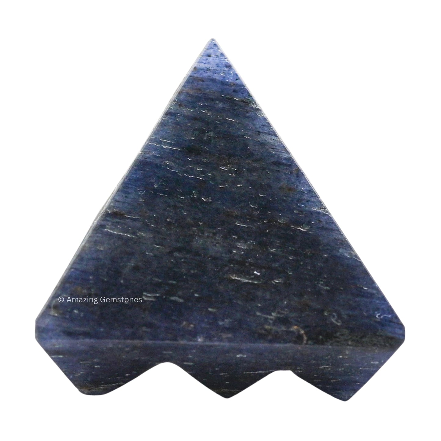 Amazing Gemstone Blue Aventurine Crystal Pyramid with 9 Pyramid Plate Bottom - 1" Mini Pyramid Figurine of Natural Stone Pyramid for Meditation, Reiki, Chakra Balancing Vastu Pooja and Crystal Grids