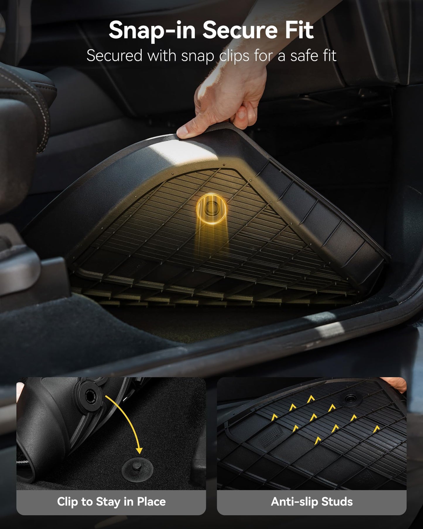 3W Floor Mats & Trunk Mat for Toyota Sienna 2021-2026 LE/XLE(Only for 8 Seat), TPE All Weather Custom Fit Floor Liner for Sienna 1st, 2nd and 3rd Row and Cargo Mat, Black