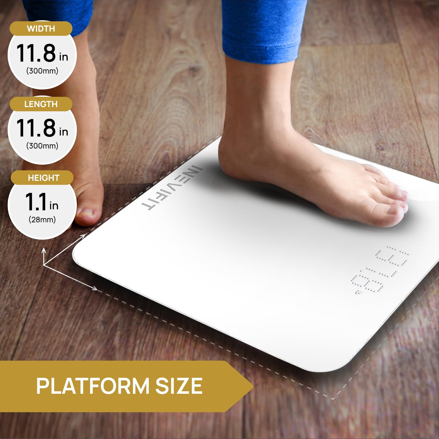 INEVIFIT Hydration & Weight Management Bundle - 3-in-1 Sports Water Bottle & Digital Bathroom Scale for Fitness & Wellness