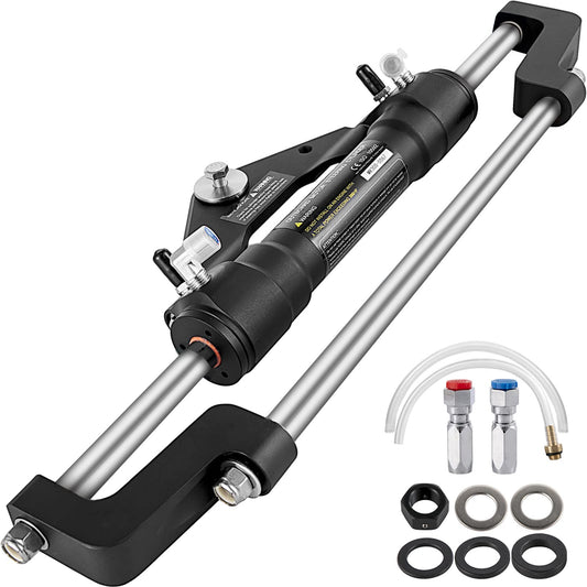 VEVOR Hydraulic Steering for Boats 300HP, Outboard Hydraulic Steering Cylinder HC5358-3 & HC5345-3, Front Mount Without Helm Pump or Steering Hose