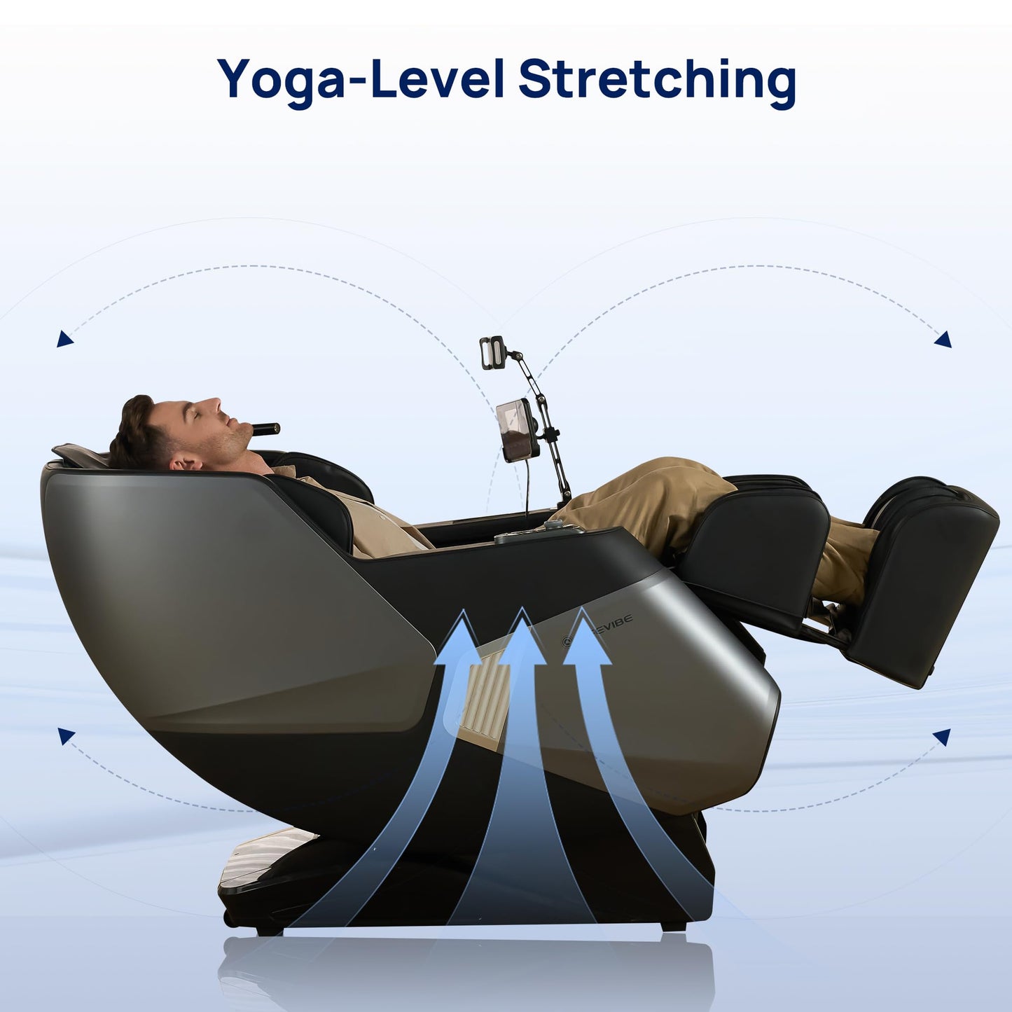 Lifevibe 3D Massage Chair Full Body VibroAcoustic Sonic Wave, SL-Track Zero Gravity Recliner with 25 Auto Modes, Smart Body Scan, Extendable Footrest, Reading Lamp, Black