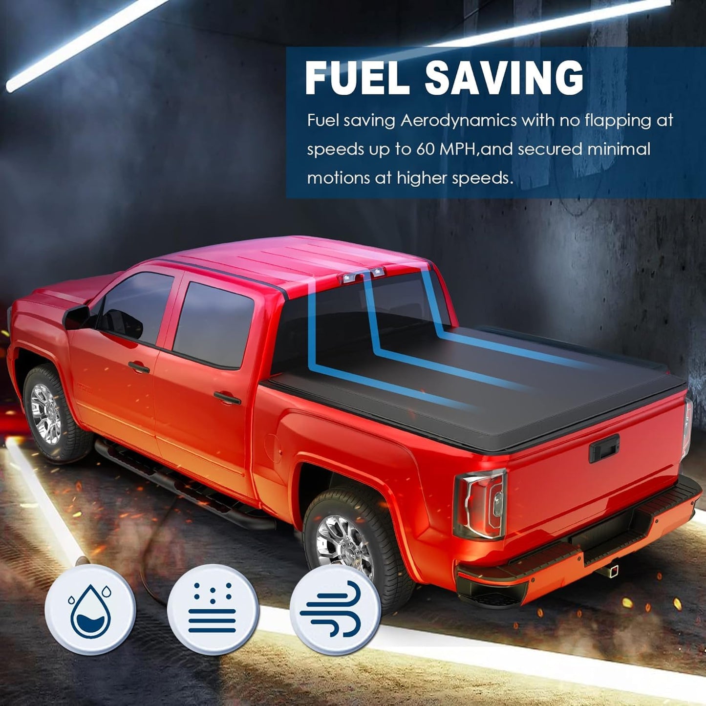 MOSTPLUS Roll-Up Soft Vinyl Truck Bed Tonneau Cover Compatible with 2022 2023 2024 2025 Toyota Tundra Styleside 5.5FT-66.7 inch