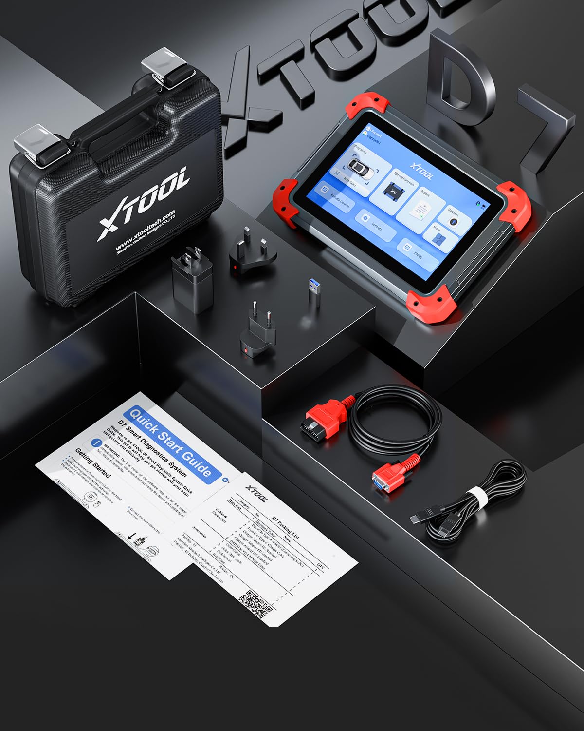 XTOOL D7 Bidirectional OBD2 Scanner: 2026 Scan Tool with 64GB Latest Ver., Ai-Assisted, 36+ Resets, Full System Auto Scanner Diagnostic Tool, Injector Test, Crank Sensor Relearn, FCA, CANFD & DoIP