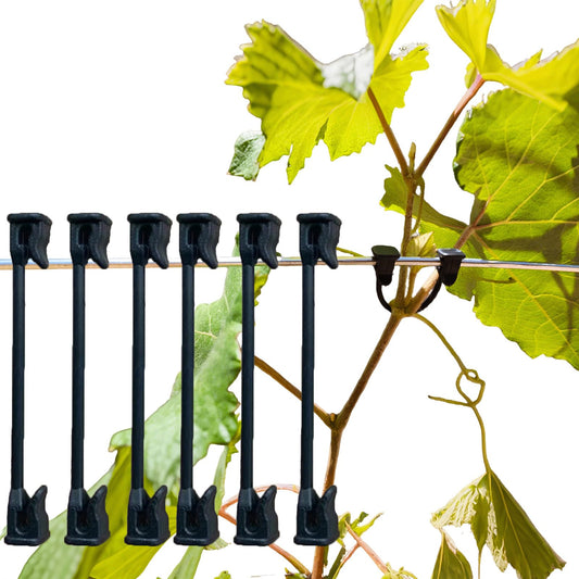 Plastic Vines ClipTomato, Grape, Raspberry, Kiwi Vine Clip Garden Plant Support Clip Vegetable Fixed Hook Plant Lock Tomato, Grape, Raspberry, Kiwi Vine Buckle Suitable for 9#-12# Thread(200 PCS)