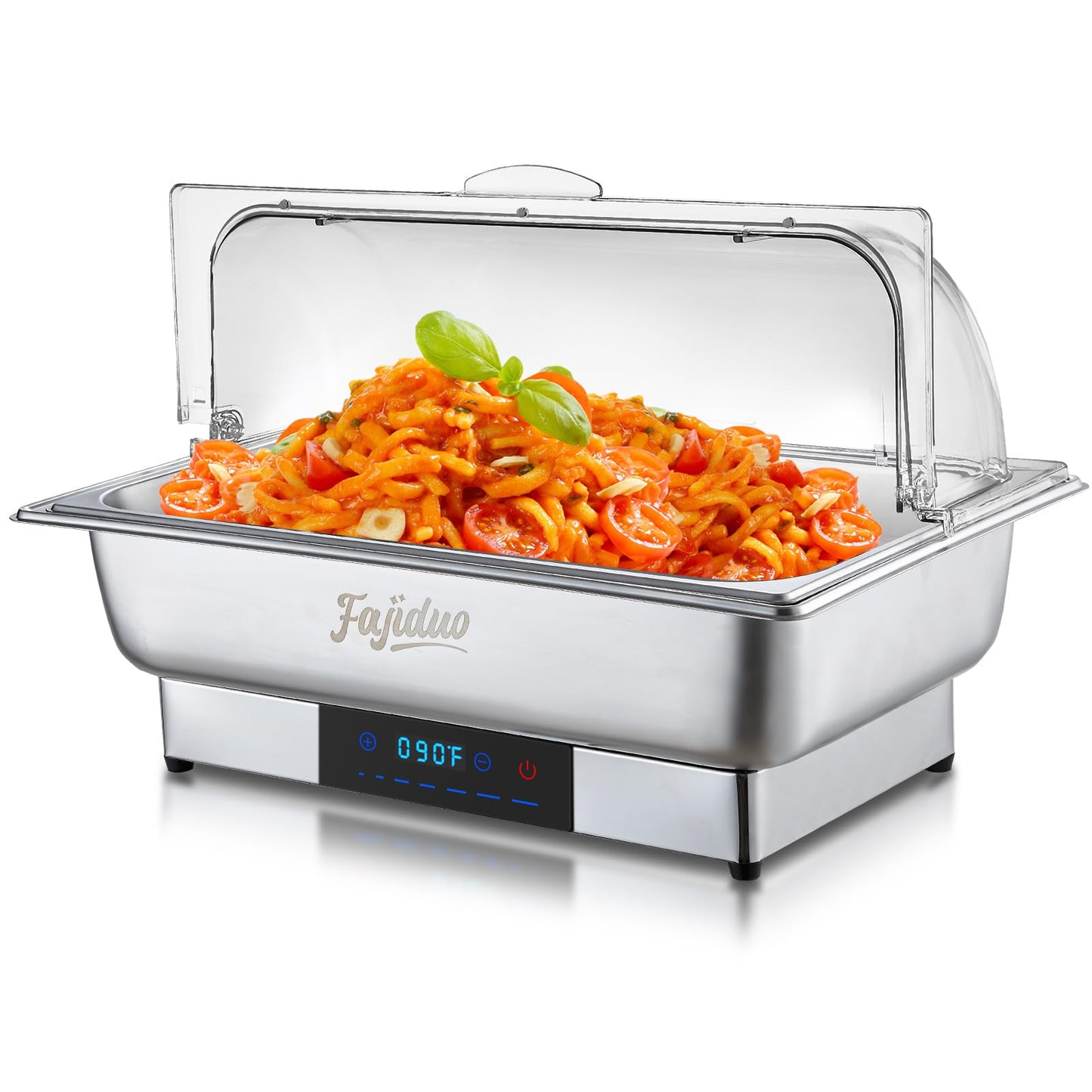 Electric Chafing Dish, 9QT Buffet Servers and Warmers, Stainless Steel Chaffing Dishes with Temperature Control Display, Commercial Food Warmers for for Parties, Catering, Buffets