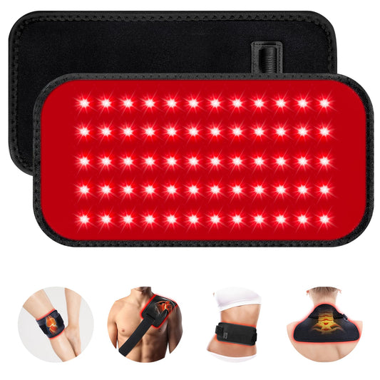 Red Light Therapy for Body, 660nm 850nm Infrared Light Therapy Pad, Wearable Wrap with Timer Remote Control for Back Shoulder Waist Knee, Infrared Light Device Home Use, 12.4'' x 5.7'' Large Area