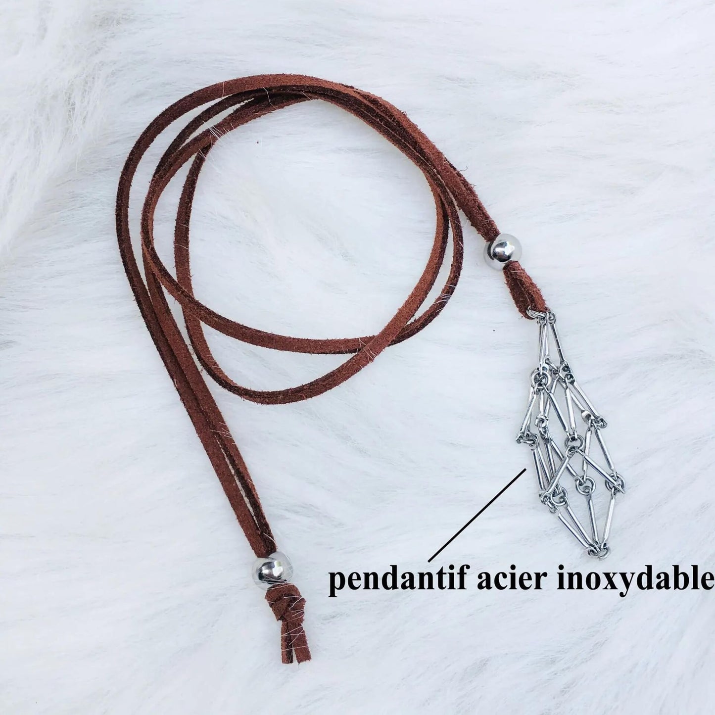 VLIEGEN Crystal Holder Necklace, Stainless Steel Cage for Stone Adjustable Natural Crystal Cage Holder, Quartz Natural Gemstone Jewelry for Women Men (GoldSilver-Small)