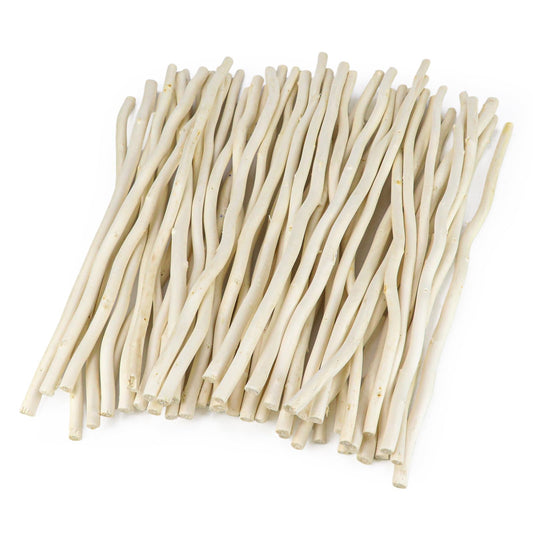 50Pcs Natural Twigs, Driftwood Branches, Unfinished Timber Rods for Model Making, Home Decor & Art Supplies (White 30CM)