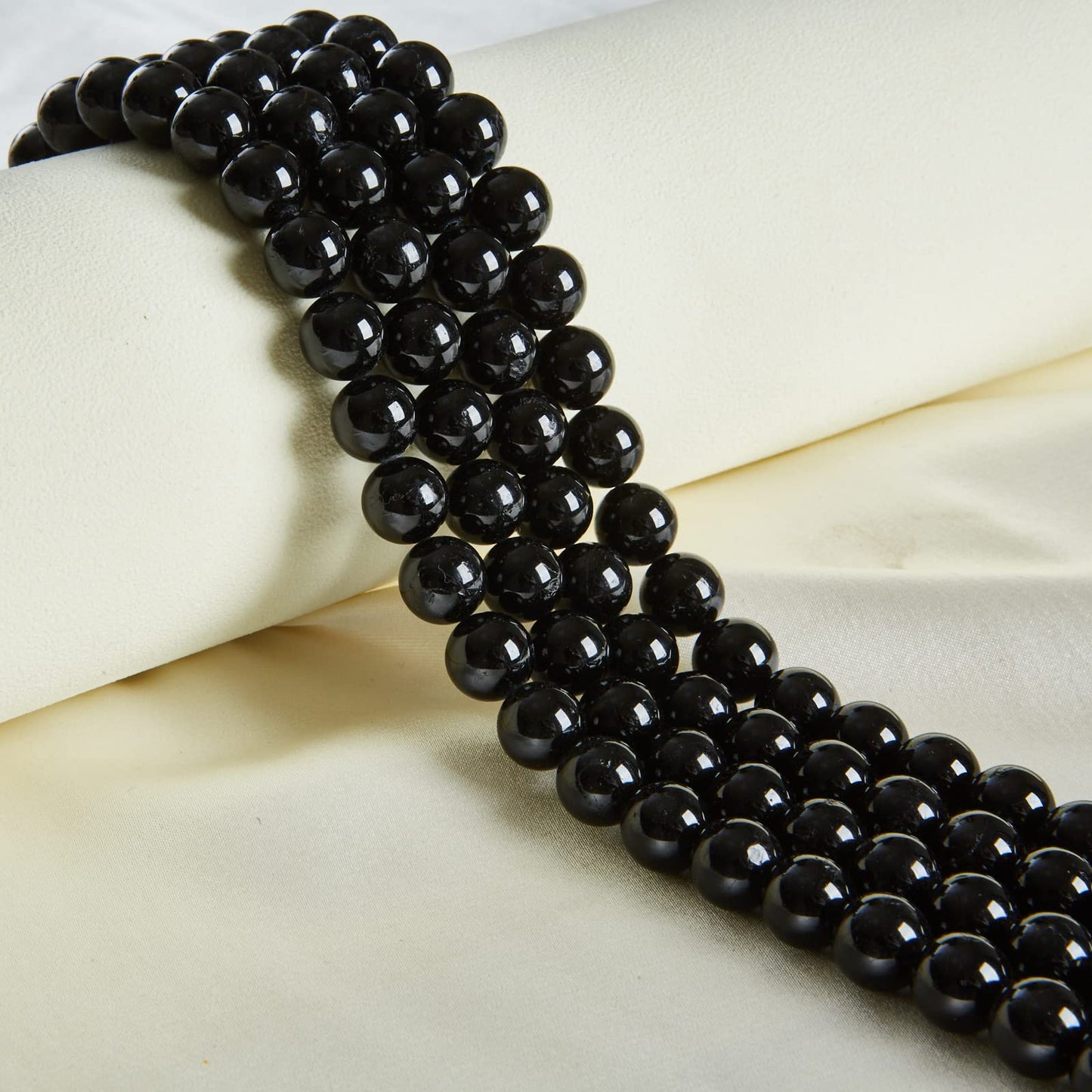 35pcs 10mm Black Tourmaline Beads Natural Gemstone Beads Round Loose Beads for Jewelry Making