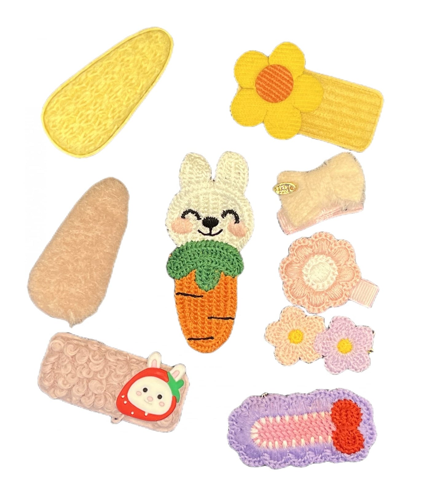 33 PCS Hairpin Candy-colored kid's hair accessories, flower and fruit, rainbow hairpin set, girl cartoon animal cute hairpin