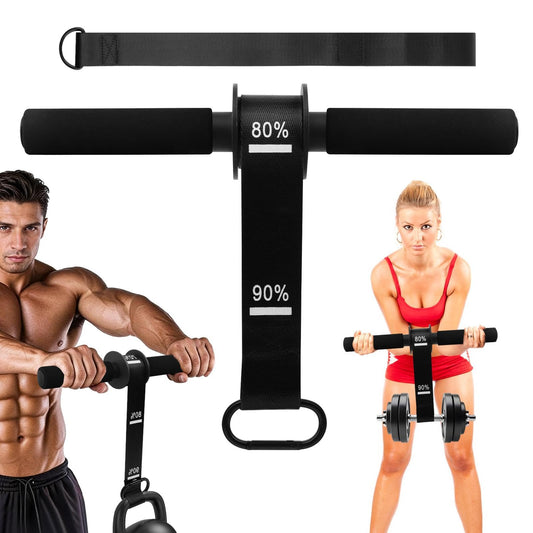 Forearm Strengthener and Wrist Roller,Adjustable Strap Forearm Trainer with Thickened Anti-Slip Grip Handles,for Forear m Exercising,Boosting Grip Strength,Muscle Building(Color:Black)
