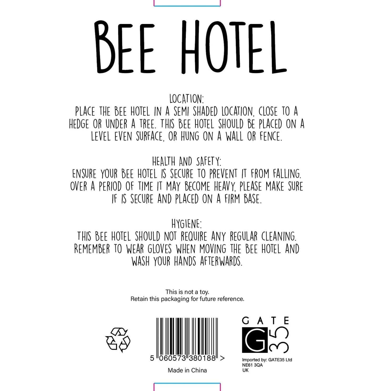 Eco-Friendly Bee House Hotel - Insect Nest Box for Gardens and Yards
