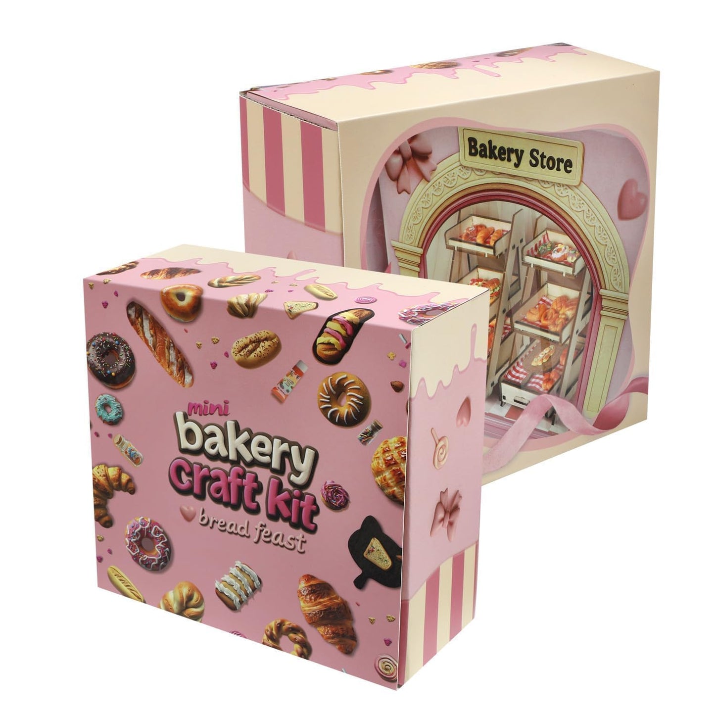 iLAND Girls Crafts Ages 8-12 Creative Craft Kits for Kids and Adults DIY Mini Bakery Miniature Food Toys Air Dry Clay for Kids Fun Family Game Night 9 10 11 Year Old Girl Gift Birthday Gift Ideas Cute