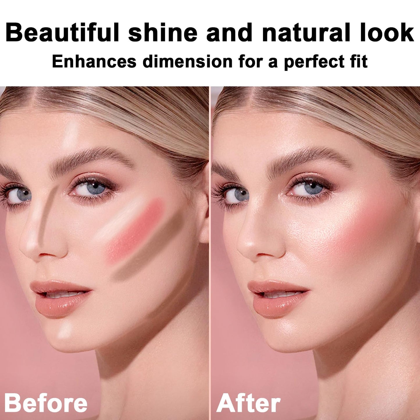 3Pcs Cream Contour Stick Makeup Kit, Shades with Highlighter, Blush and Bronzer Contour Stick for Sculpt the Cheeks, Long Lasting, Waterproof, Matte & Dewy Finish LIGHT MEDIUM(2+5+6)