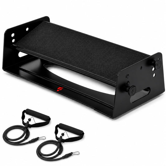 Calf Raise Block & Slant Board, Compact 3-in-1 — Height & Angle Adjustable Platform for Calf Raises, Heel-Elevated Squats, Knees Over Toes, Ankle Mobility & Calf Stretching, with Resistance Bands, 880 lbs