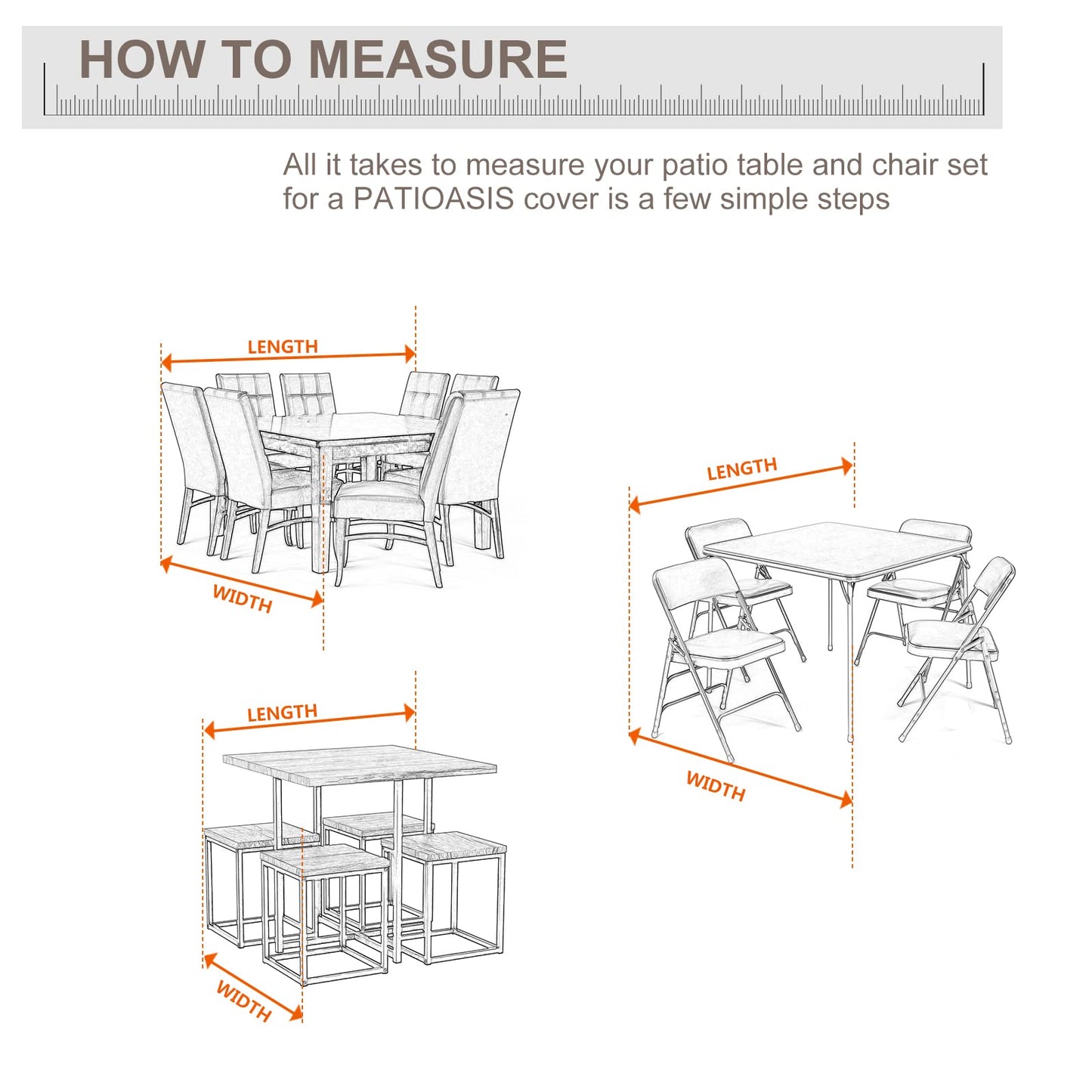 Waterproof Square Patio Table and Chair Covers 48''L x 48''W x 29''H 600D Heavy Duty Outdoor Furniture Cover for Square Firepit Table Set Windproof UV-Resistant Small Patio Cover