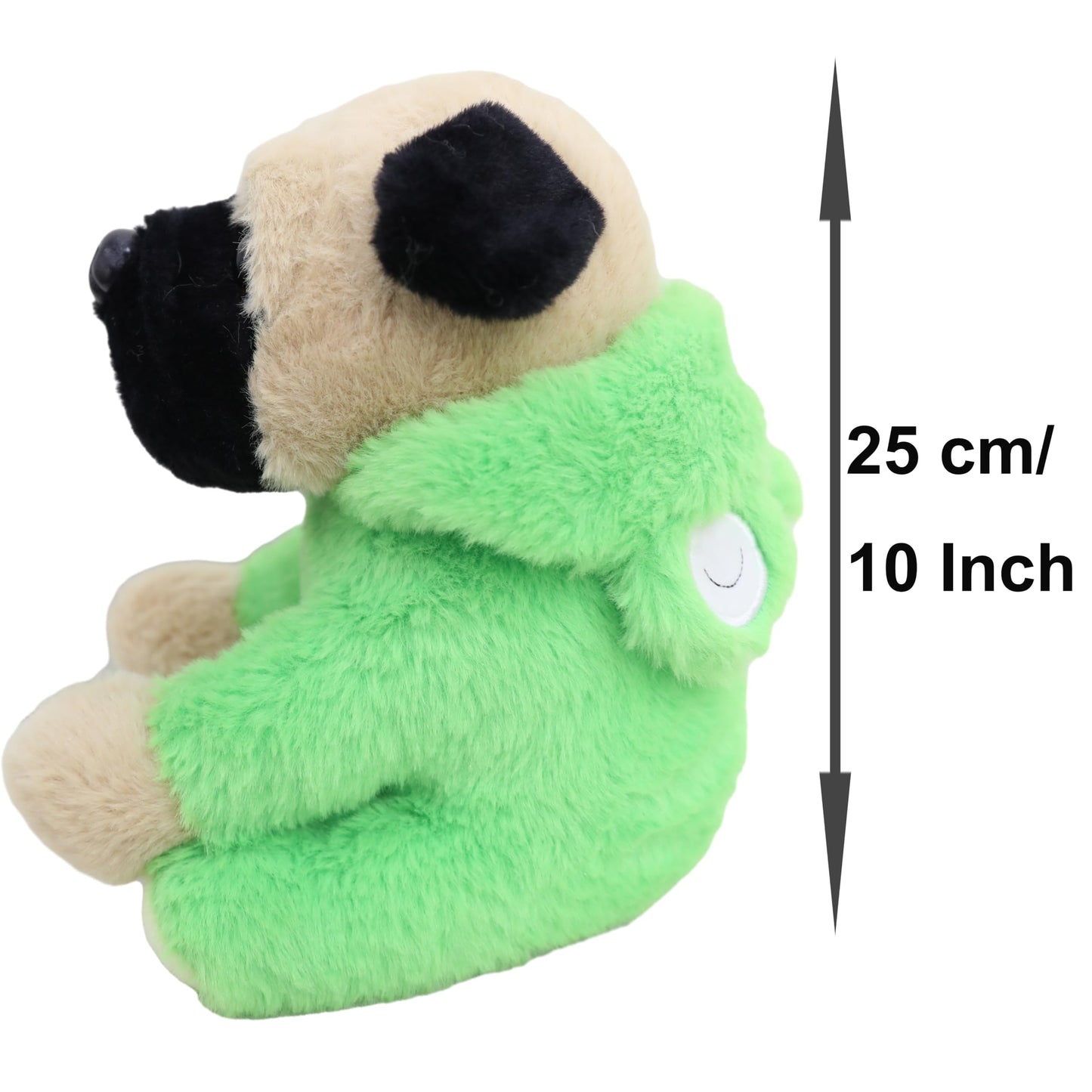 CASAGOOD Pug Frog Stuffed Animal Dog Wearing Frog Costume Plushies Pug Puppy Dressed as Green Froggy Funny Plush Toys Stuffed Puppy Animals for Kids and Lovers 12 Inch