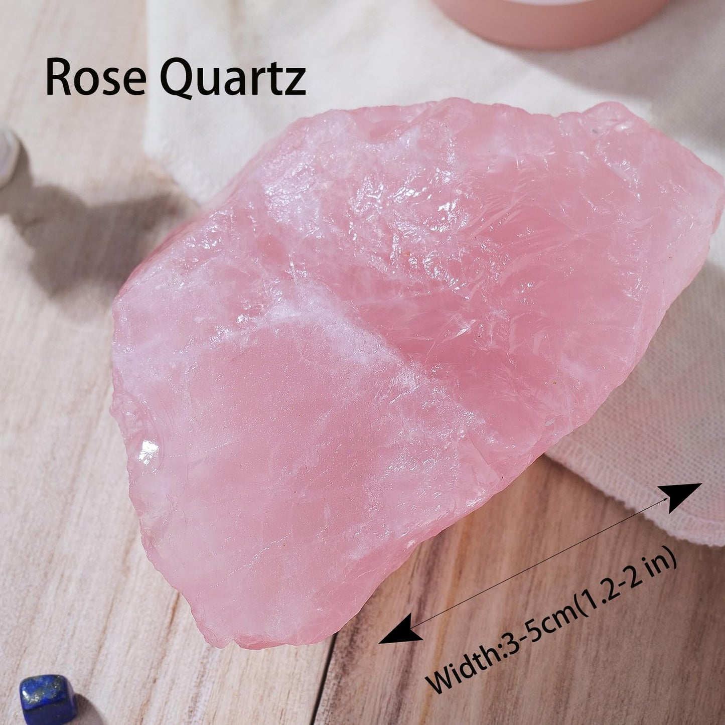Apengshi 1.2-2'' Rose Quartz Raw Stone Natural Crystal Healing Crystal and Stone Rough Rocks for Fountain Home Garden Decor Meditation