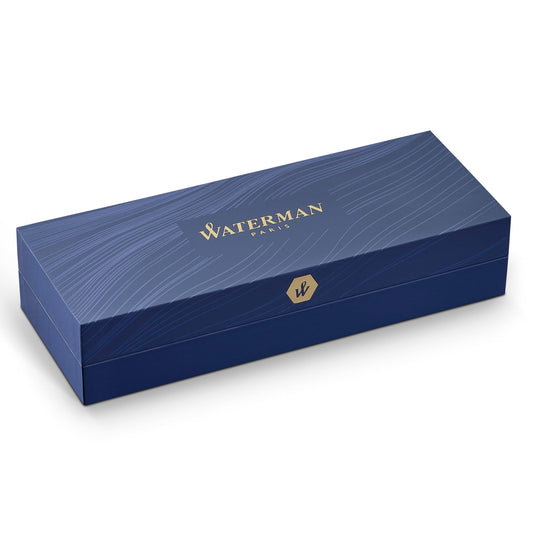 Waterman Carène Ballpoint Pen Marine Amber with 23k Gold Clip Medium Point with Blue Ink Cartridge Gift Box