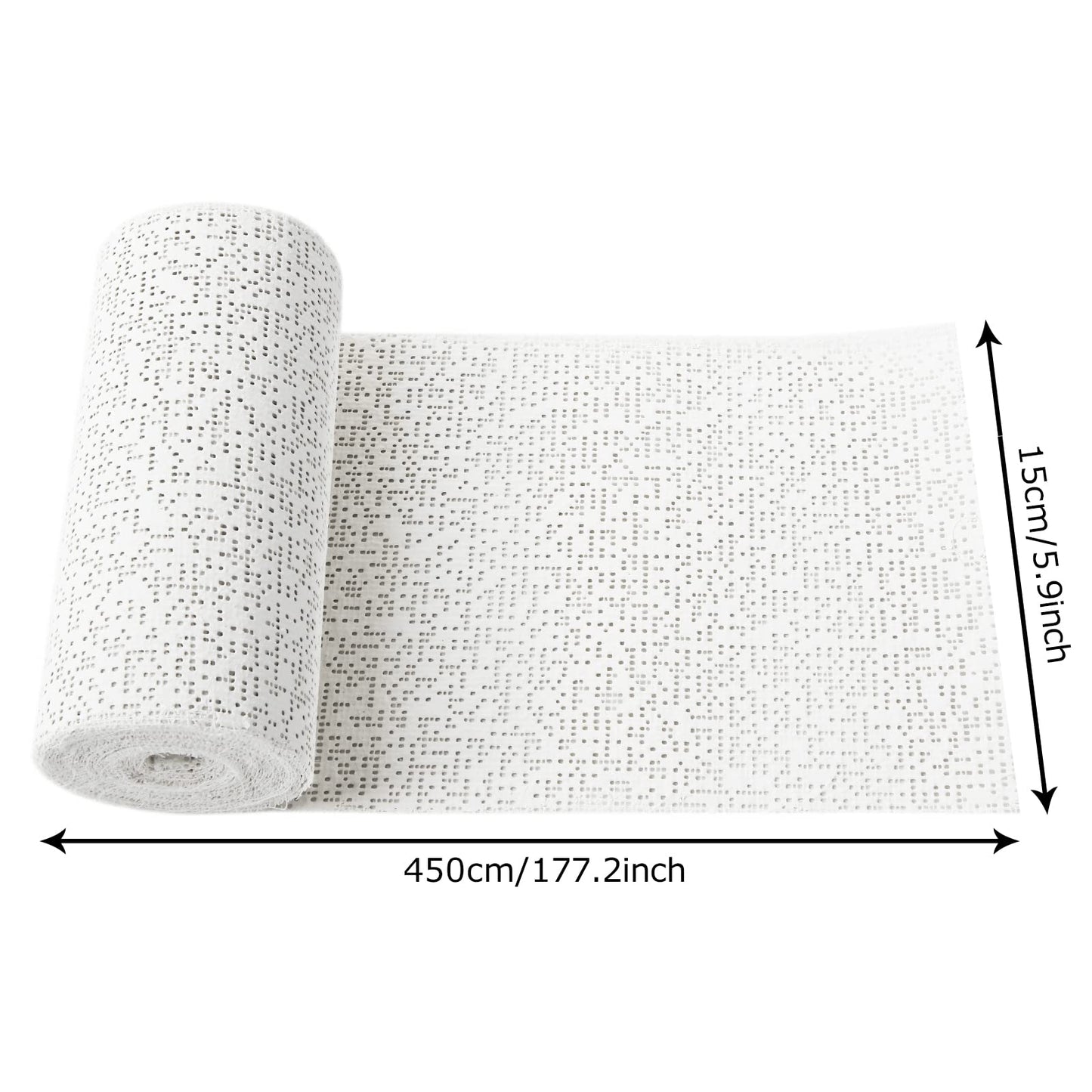 6 Pack Plaster Gauze Bandage for Hobby Craft, Each Roll 6” x 180” Plaster Cloth Rolls Bulk, Cloth Gauze Bandage for Masks, Scenery, Belly Cast (6 Inch x 15Ft/ 5yd)