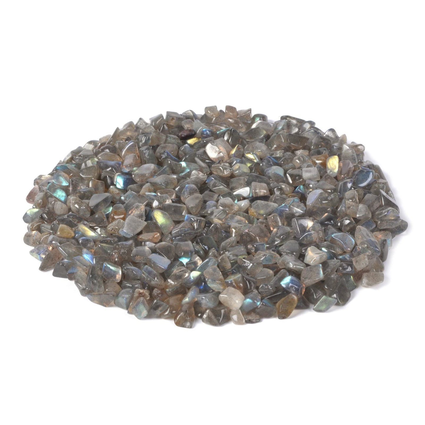 Natural Labradorite Polished Chips Crushed Tumbled Stone Crystal Healing Embellishments 100 grams