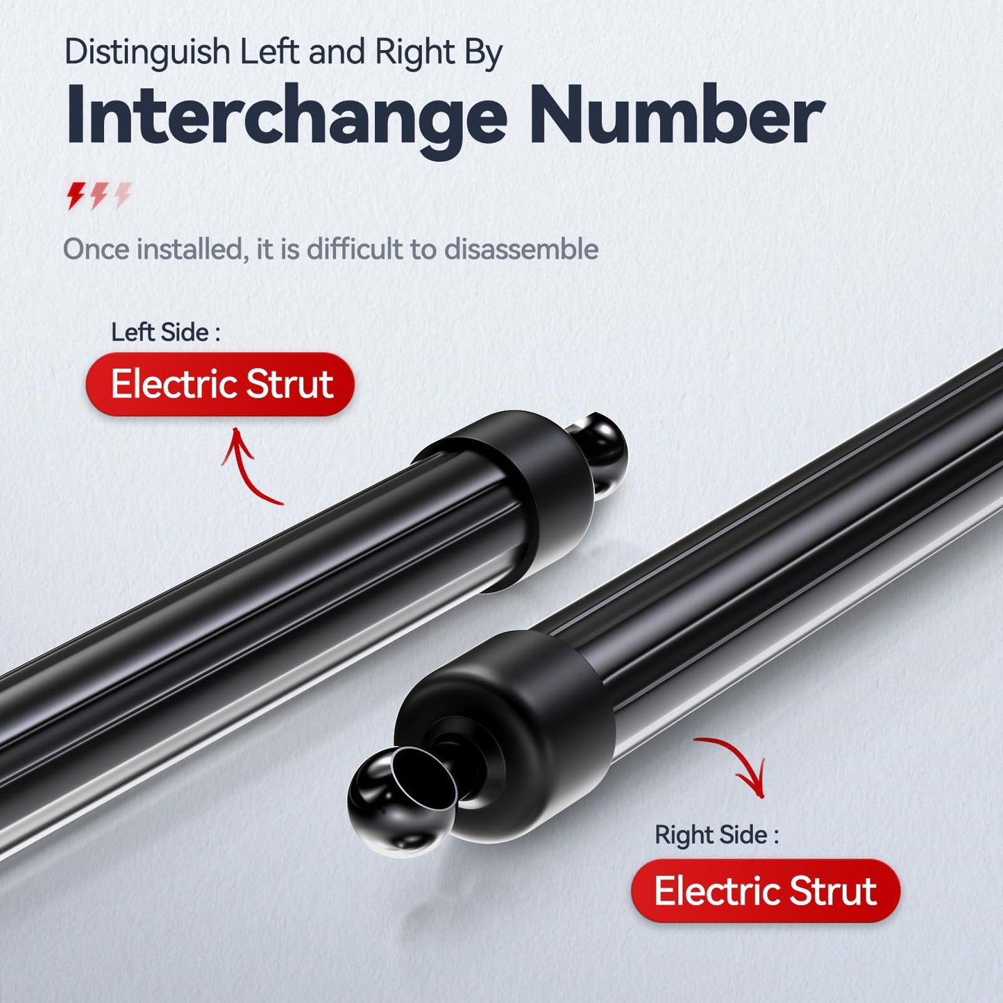 Vepagoo Power Liftgate Lift Struts Compatible with 2014-2019 Toyota Highlander, Rear Hatch Electric Shock Kit, Tailgate Actuator Replacement, OEM Right 6891009120, Left 6891009130, Set of 2