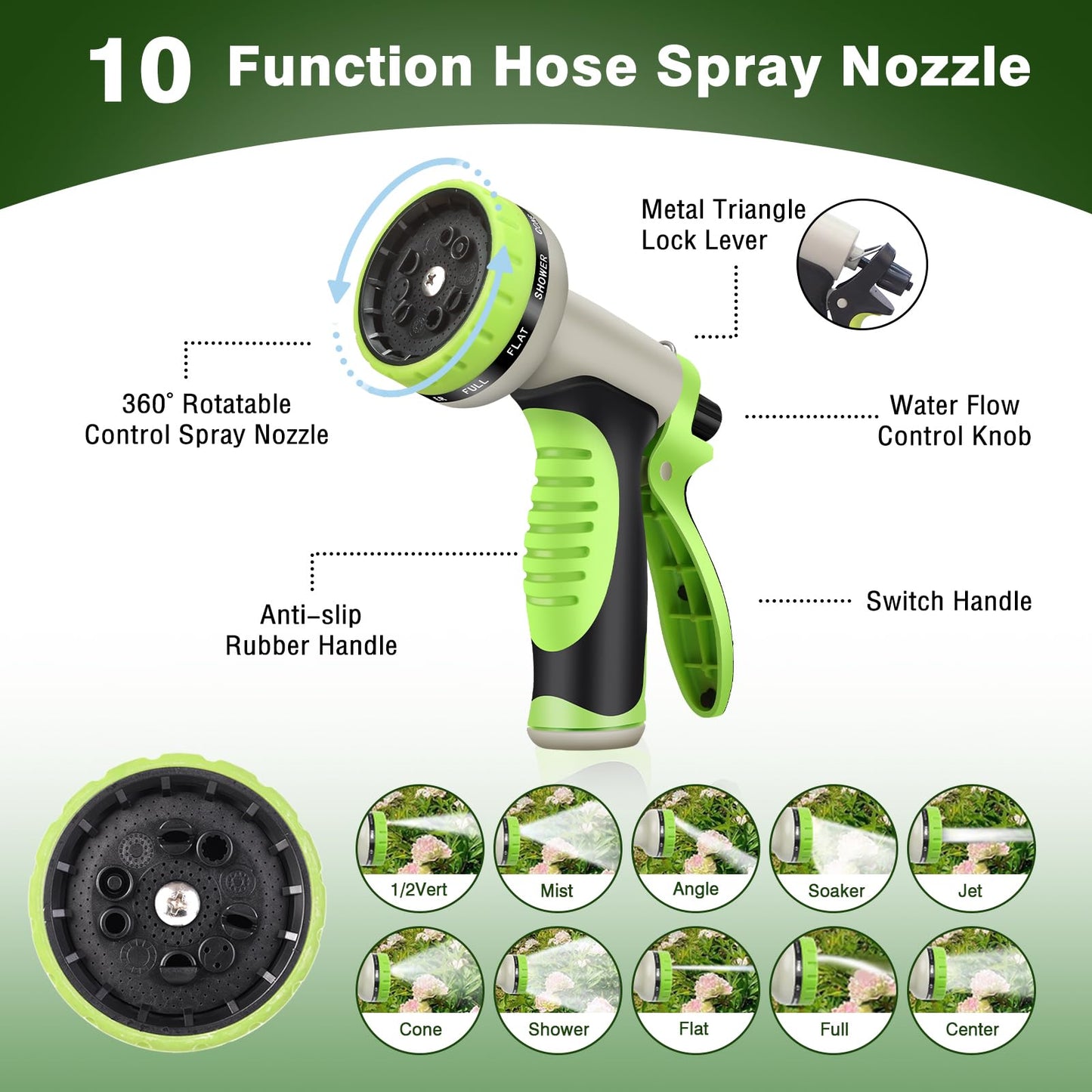WHOBUY 75FT Metal Garden Hose 304 Stainless Steel Flexible Water Hose - No Kink & Tangle Heavy Duty Pipe with Nozzle, Durable 3/4 Brass Fittings and Valve - Rust Proof Puncture Proof for Yard Lawn