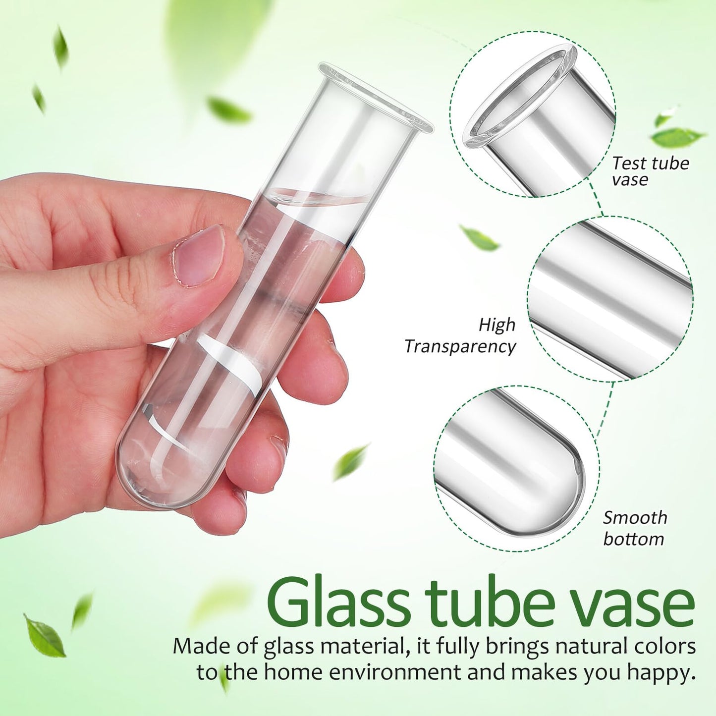 TOYANDONA 5pcs Glass Propagation Tubes for Plants Small Hydroponic Test Tube Vases for Flowers Home Decoration Plant Terrarium Station 2.5x3x11cm