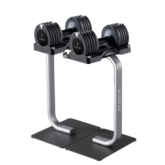 BYZOOM FITNESS 25lb Adjustable Dumbbell & Dumbbell Stand Set