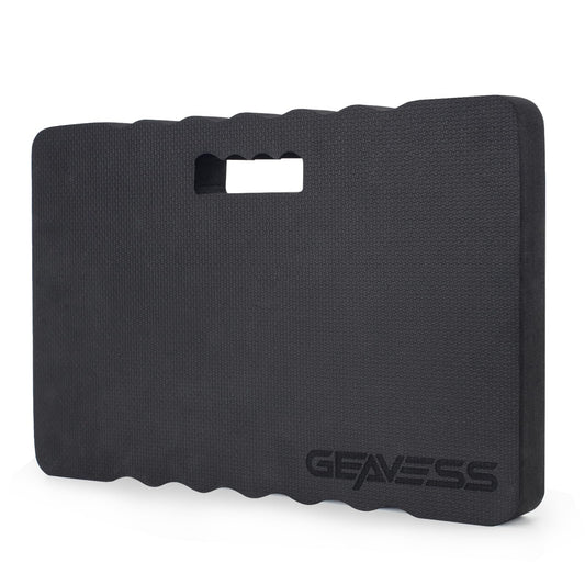GEAVESS 1.5" Extra Thick Garden Kneeling Pad, Comfortable Foam Knee Pad with Handle, Durable Supportive Knee Cushion for Gardening, Yard Work, Car Repairing, Workshop, Baby Bathing, 17.5"x11", Black
