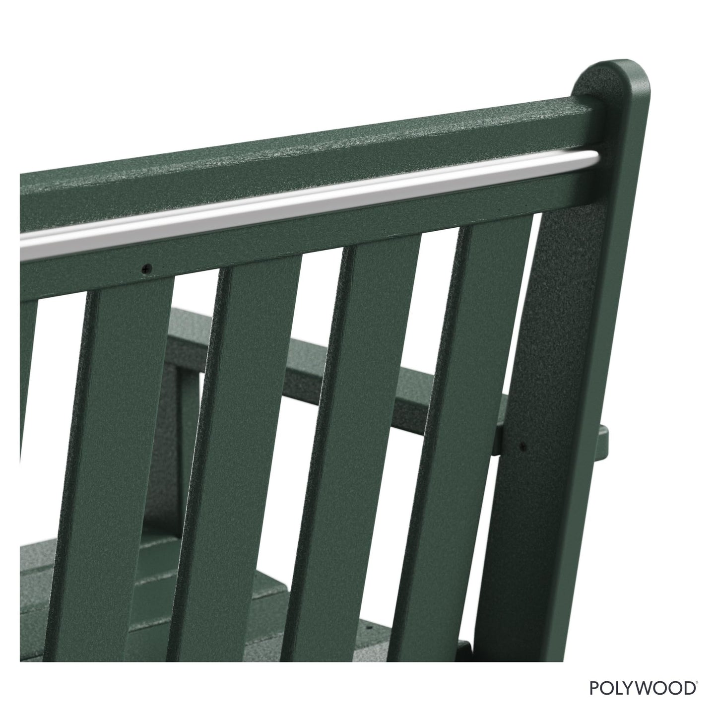 POLYWOOD Vineyard 48" Outdoor Patio Bench, Green