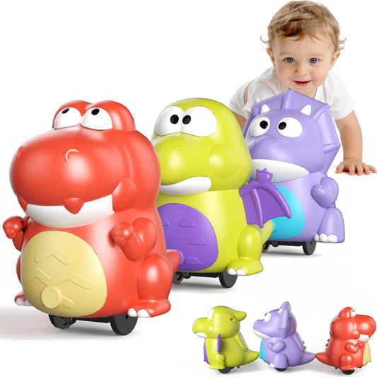 Topsolid Baby Tummy Time Dinosaur Toys 18 24 36 Months, Baby Crawling Toys, Toddler Moving Walking Dinosaurs Montessori Toys for 2 3 4 5 6 Year Old, Infant Boy Girl Birthday