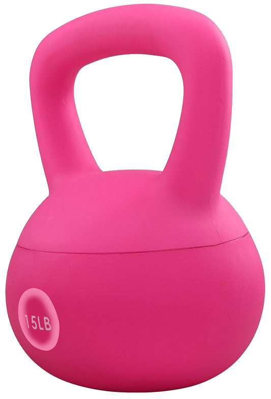 Fitvids Soft Kettlebells - Sea and Iron Sand Filled Weights for Women and Men - Color Coded Soft Vinyl Kettlebells, Multiple Sizes